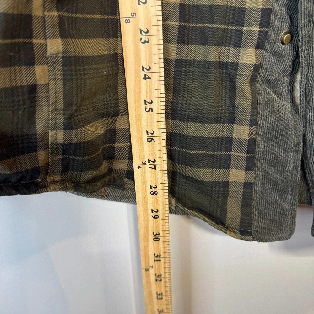 Chore Jacket Mens L Plaid Sherpa Lined Warm Work Casual Outdoor Coat Button Down